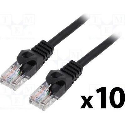 Lanberg PCU5-20CC-0025-BK Patch U/UTP Kat. 5e RJ45 vidlice z obou stran lanko CCA