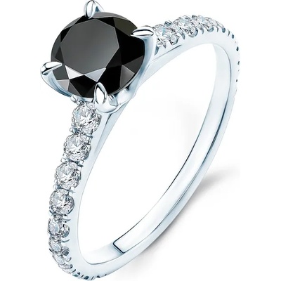SAVICKI Годежен пръстен Share Your Love: бяло злато, черен диамант