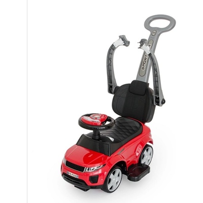 Mamido Mamido Odrážedlo Sport Car s vodící tyčí 3v1 GUMOVÉ kola červené
