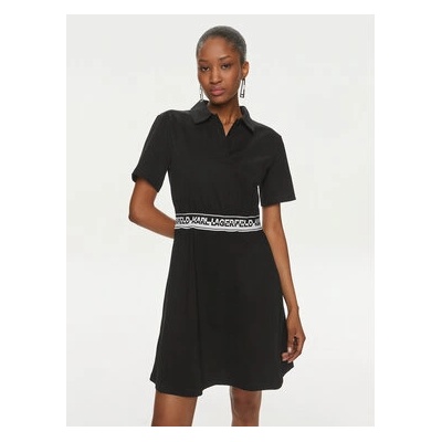 KARL LAGERFELD Ежедневна рокля 241W1350 Черен Regular Fit (241W1350)