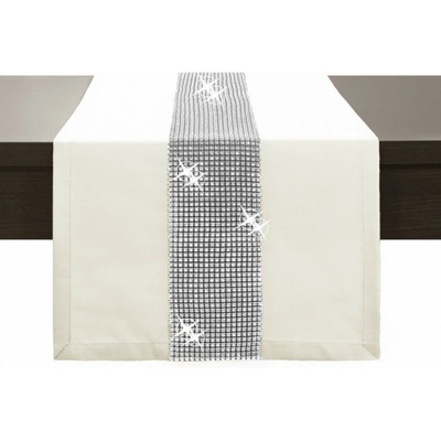 Mondo Běhoun Glamour se zirkony krémový Krémová 40x140 cm