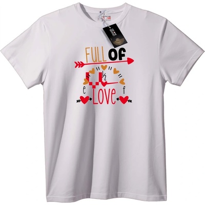 NOONEBRAND Тениска Пълен с Любов - 7XL, Black