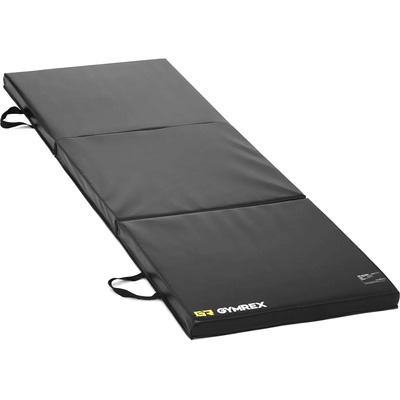 Gymrex Постелка за гимнастика - 180 x 60 x 5 см - сгъваема - черна (GR-FM 18)