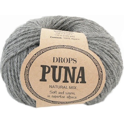 Příze DROPS Puna natural mix 06 - šedá