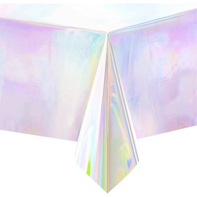 Party Strieborný opalizujúci obrus -137 × 274 cm