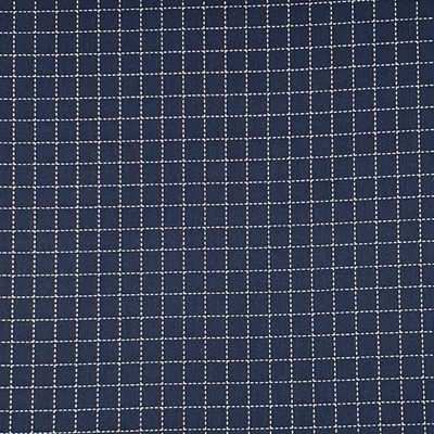 Šatovka modrá, biele prerušované štvorcové linky, š.150