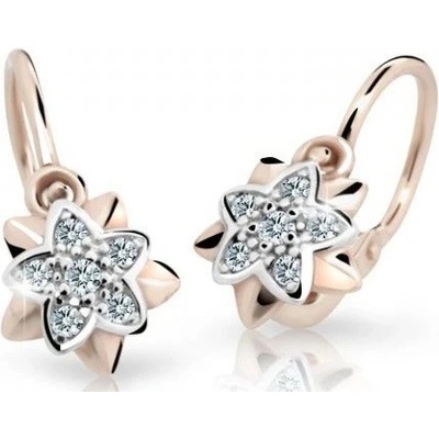 Cutie Diamonds dětské bicolor náušnice Kytičky ze zlata s brilianty DC2210-10-00-X-4