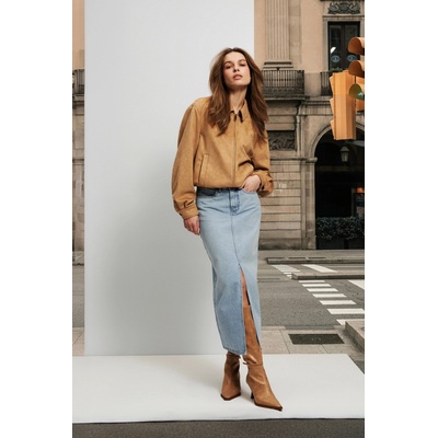 Moodo Дълга дънкова пола с цепка Moodo Moodo | Sin | ЖЕНИ | XS