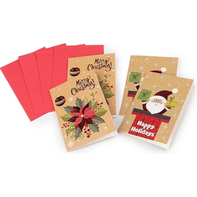 Stoklasa Mini vánoční přání s obálkou sada 4 ks Balení: 1 sada, Varianta: 2 mix 2 mix