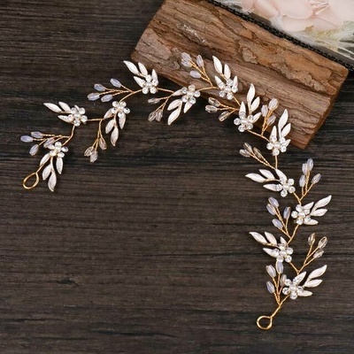 Naishide Jewelry Květinová čelenka do vlasů s kamínky