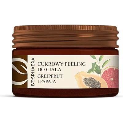 Bosphaera Cukrový tělový peeling s grapefruitem a papájou, vyživující a hydratační 200 g