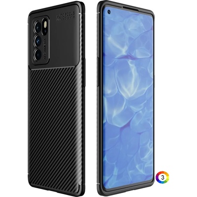 OPPO Reno6 Pro 5G Удароустойчив Carbon Fiber Калъф и Протектор