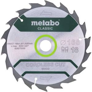 Metabo - Пилен диск за дърво, 165x20 мм, 18 зъба 628272000 (628272000)