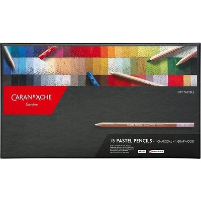 CARAN D'ACHE umelecké pastely v ceruzke 76 farieb