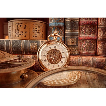 DIMEX ART s. r. o Флизелинов фототапет винтидж джобен часовник 375 x 250 см