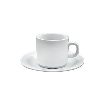 Image 1 of Horecano - Порцеланова чаша за чай с чинийка 320мл BASICS-(BN-017) (016737)