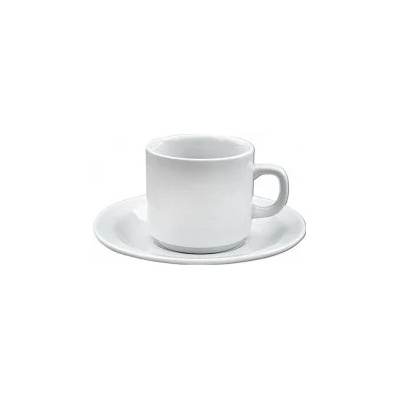 Horecano - Порцеланова чаша за чай с чинийка 320мл BASICS-(BN-017) (016737)