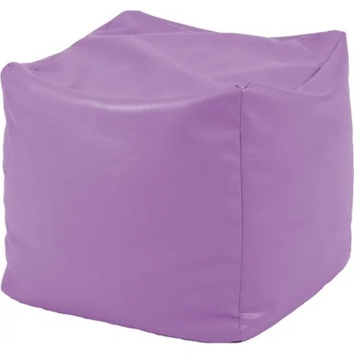 Pufrelax Пуф 80л. , Табуретка Куб - Teteron Liliac, Подходящ за използване на открито, Перящ се калъф, Пълнеж от Полистиролни перли