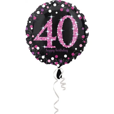 Amscan Фолиев балон 40 брукатен розов