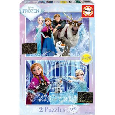 Educa Frozen Neon 2x100 dielov svietiace