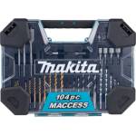 Makita Комплект бормашина и аксесоари Makita 104 части в пластмасов куфар E-22604 (E-22604)