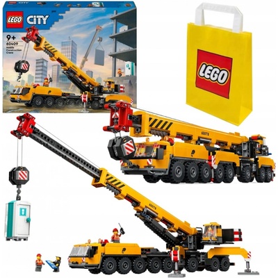 LEGO® City 60409 Žltý pojazdný stavebný žeriav