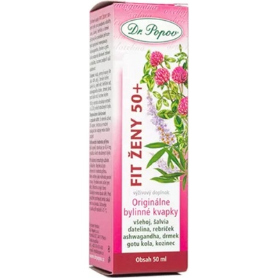 Dr. Popov Fit ženy 50+ originální bylinné kapky 50 ml
