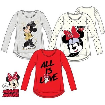 Javoli detské tričko dlhý rukáv Disney Minnie krémové