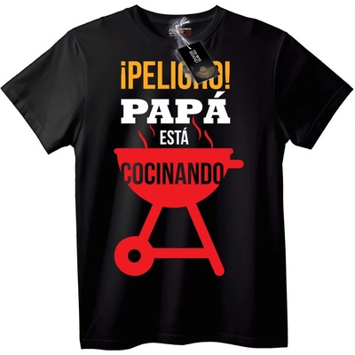 NOONEBRAND Тениска BBQ Опасност на Татко - 3XL, Black