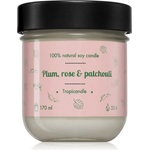 TROPIKALIA Plum, Rose & Patchouli ароматна свещ 170ml