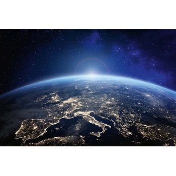 DIMEX ART s. r. o Флизелинов фототапет светлините на града от космоса 375 x 250 см