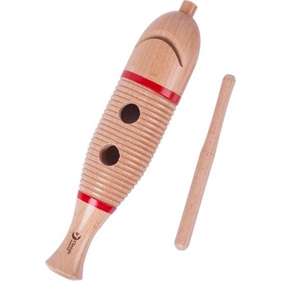 Classic World Educational Дървен перкусионен музикален инструмент - Макси гуиро (cwe40516)