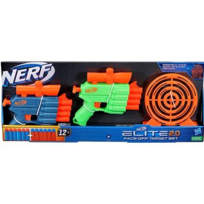 NERF ELITE 2.0 ODSTŘELOVACÍ PUŠKA 2X PISTOLE TERČ 12 ŠIPEK SADA