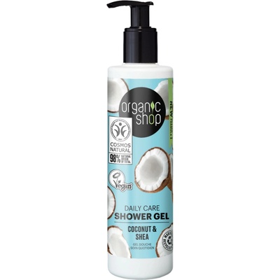 Organic shop Hydratační sprchový gel Kokos a bambucké máslo 280 ml