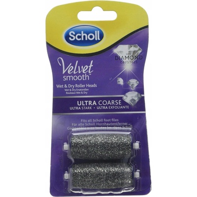 Scholl Velvet Smooth náhradní hlavice s diamantovými krystalky ultra drsná 2 ks – Zboží Dáma