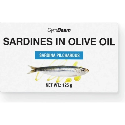 GymBeam Sardinky v olivovém oleji 125 g – Zbozi.Blesk.cz