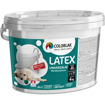 COLORLAK Latex V-2017 C0100 biela 1,5kg