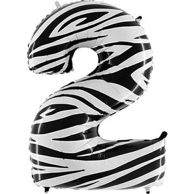 Grabo Nafukovací balónek číslo 2 zebra 102 cm extra velký