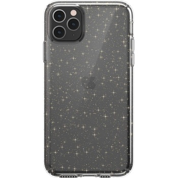 Speck Presidio Glitter Clear Case - удароустойчив хибриден кейс за iPhone 11 Pro Max (прозрачен)
