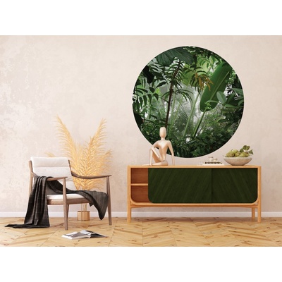 AG Design CR3313 Samolepicí vliesová fototapeta Džungle, rozměry 140 x 140 cm