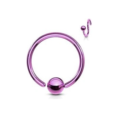 Šperky4U piercing kruh fialový K1002A-12103
