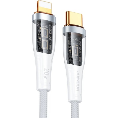 JOYROOM USB-C към Lightning кабел за Apple устройства с Lightning порт (120 см) - Joyroom Smart Power Off USB-C to Lightning Cable PD 20W (бял) (S-CL020A3)