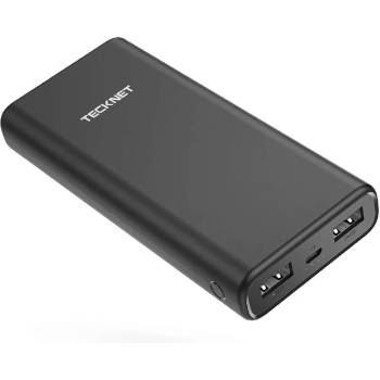 TeckNet EBT01192BA01 Power Bank 20000mAh - външна батерия 20000mAh с 2xUSB изхода за смартфони и таблети (черен)