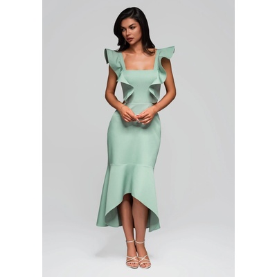Edoti Evening dress LA-OM-DL světle zelená