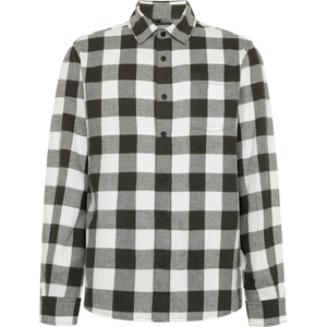 KnowledgeCotton Apparel Мъжка риза с копчета KnowledgeCotton Apparel Regular Fit Checkered Flannel Shirt - Green Check (033-2927-0311)
