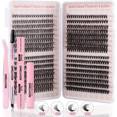 OMELIVON, DIY klastrové mihalnice, mix 30D 40D 50D 60D, 8-16 mm, SADA 640 ks mihalníc