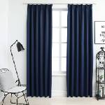 Pure Line Home Плътни завеси в цвят морскосин с перделък, 2 бр. , 140 x 225 см