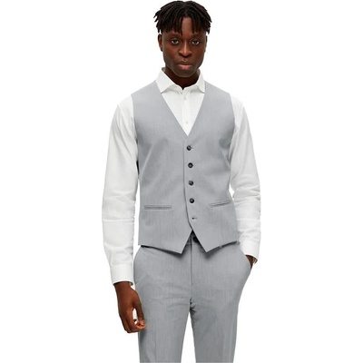 SELECTED Елек Selected Liam Slim Fit waistcoat - Grey (Light Grey Melange)