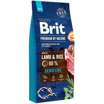 Brit Premium by Nature Sensitive Lamb & Rice - Хипоалергенна храна с Агнешко за чувствителни кучета