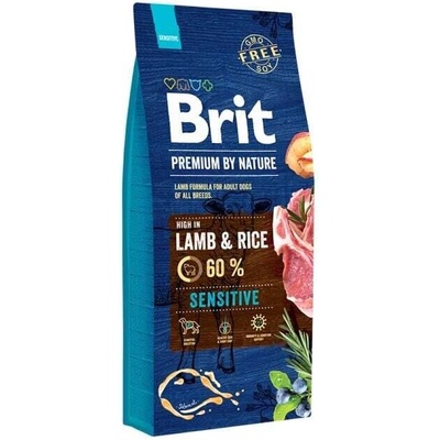 Brit Premium by Nature Sensitive Lamb & Rice - Хипоалергенна храна с Агнешко за чувствителни кучета